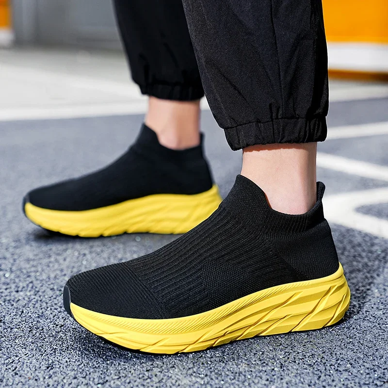 Mężczyźni Moda Platforma Buty Sportowe Nowe Unisex Lekkie Wygodne Trampki Kobieta Tenis Obuwie Do Biegania Wsuwane Dzianinowe Skarpety Buty