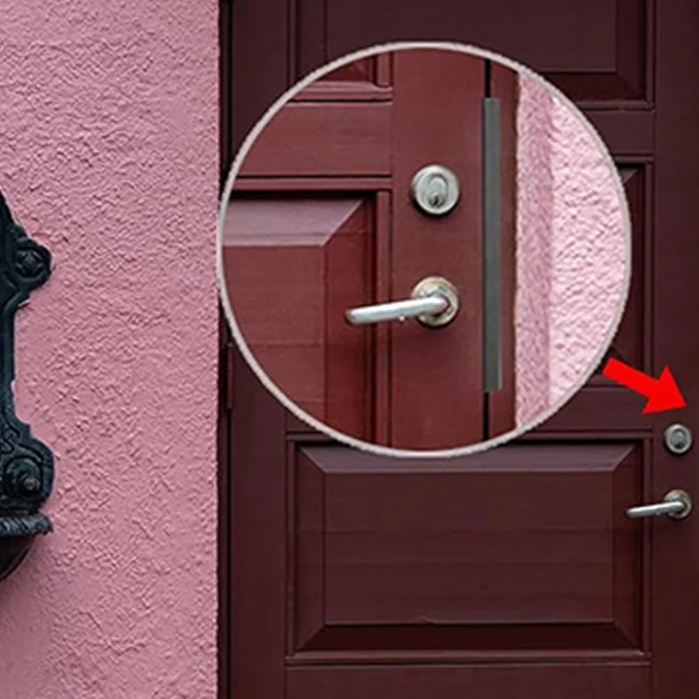 

L-Shaped Door Latch Guard Plate Stainless Steel Outswing Door Security Protector Invisible Reinforcement Plate Deadbolt Latch