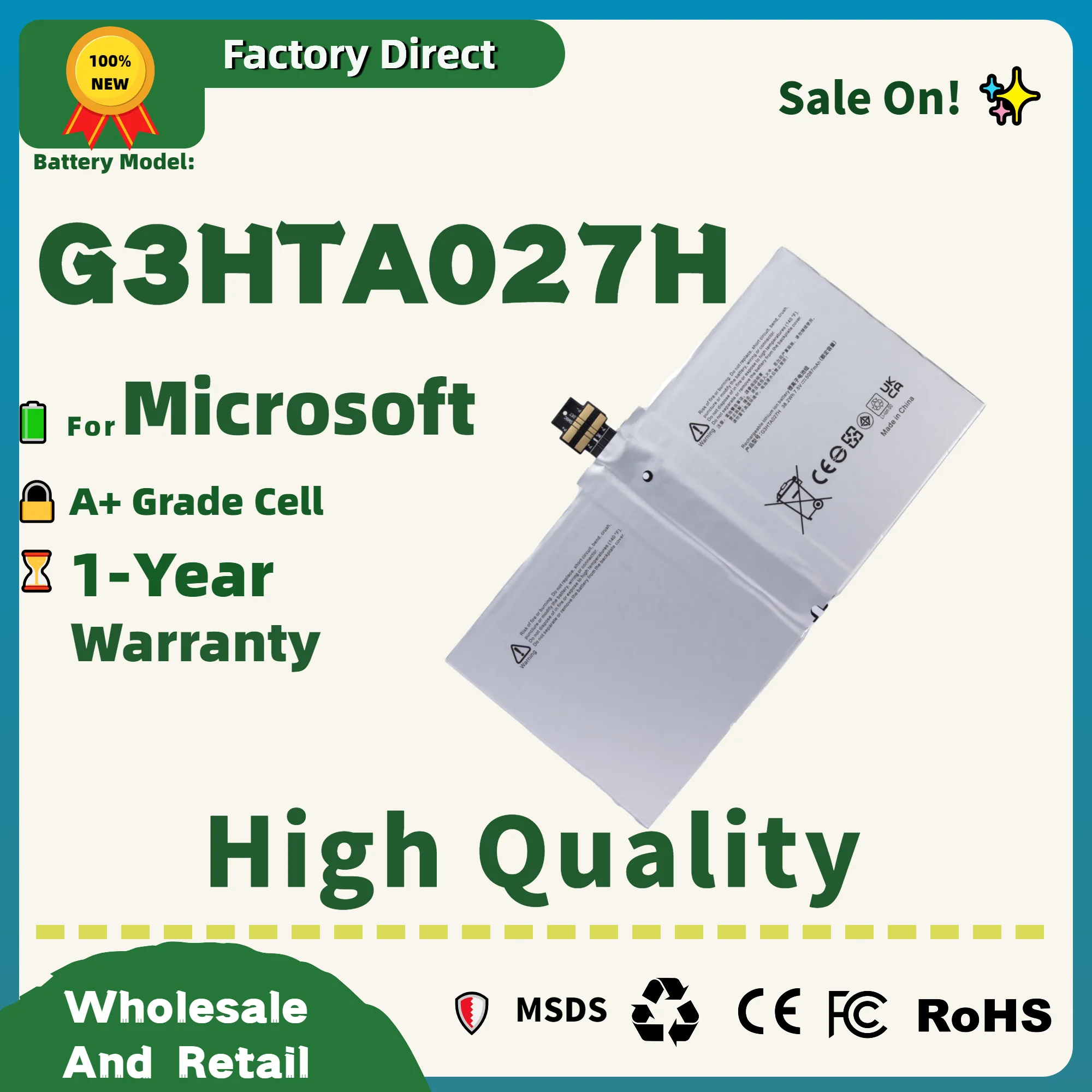 

Прямая продажа с фабрики! G3HTA027H DYNR01 Аккумулятор для ноутбука Microsoft Surface Pro 4 1724 12,3 дюйма, планшет 7,5 В 38,2 Втч 5087 мАч