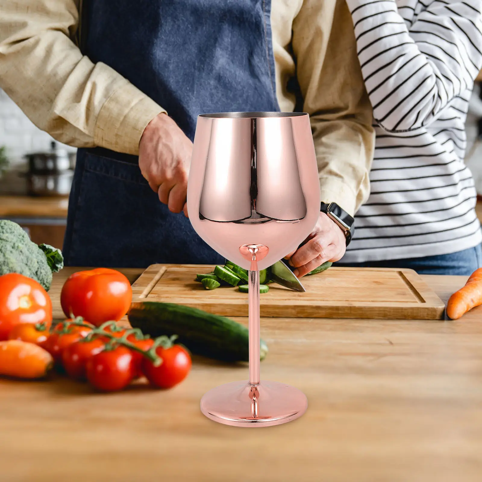 Premium Stainless Steel Cocktail Goblets Wine Goblets for Red Wine Soda Juice Beverage Serving Versatile Party Bar