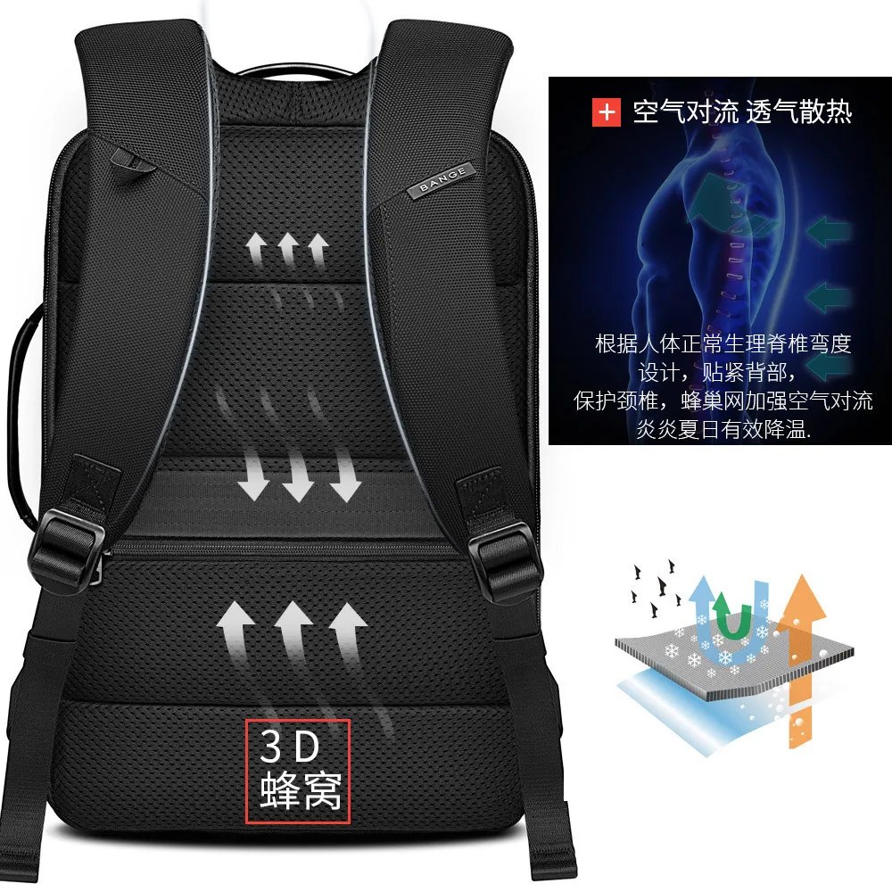 Bange 15.6 Laptop Backpacks Man Business Backpack Men  Waterproof School  USB Travel Bag Big Multifunction Male Backpack Fashion