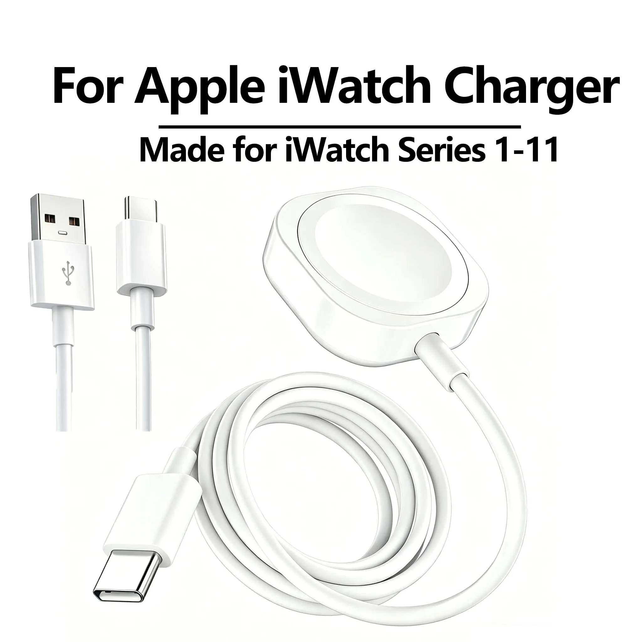 For IWatch Charger USB Magnetic Wireless Fast Charging Cable for iWatch 11 10 9 8 7 6 5 4 3 2 SE/2 Ultra Charger Portable
