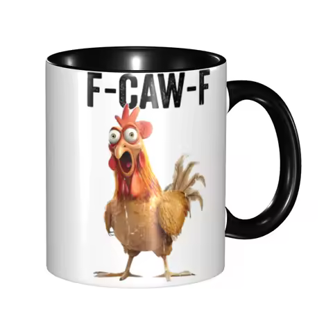 Funny F-Caw-F Chicken FCAWF Coffee Mug Fun Cup Gift For Woman Man