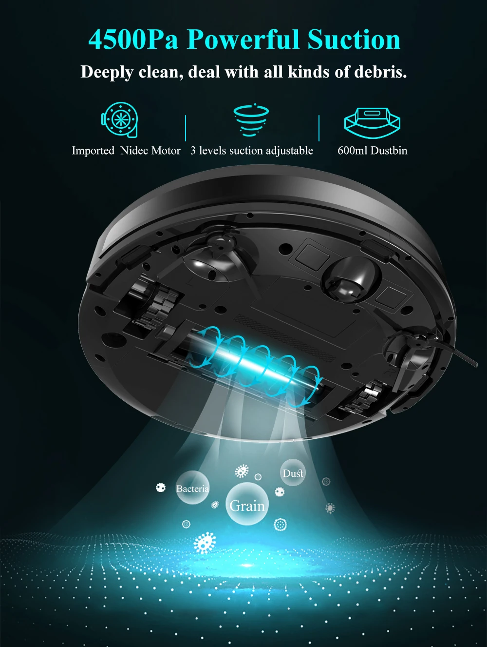 X8 Intelligent Robot Vacuum Cleaner Automatic  Sweeper Mopper Wet Dry Floor Cleaning APP Controls for Home Use