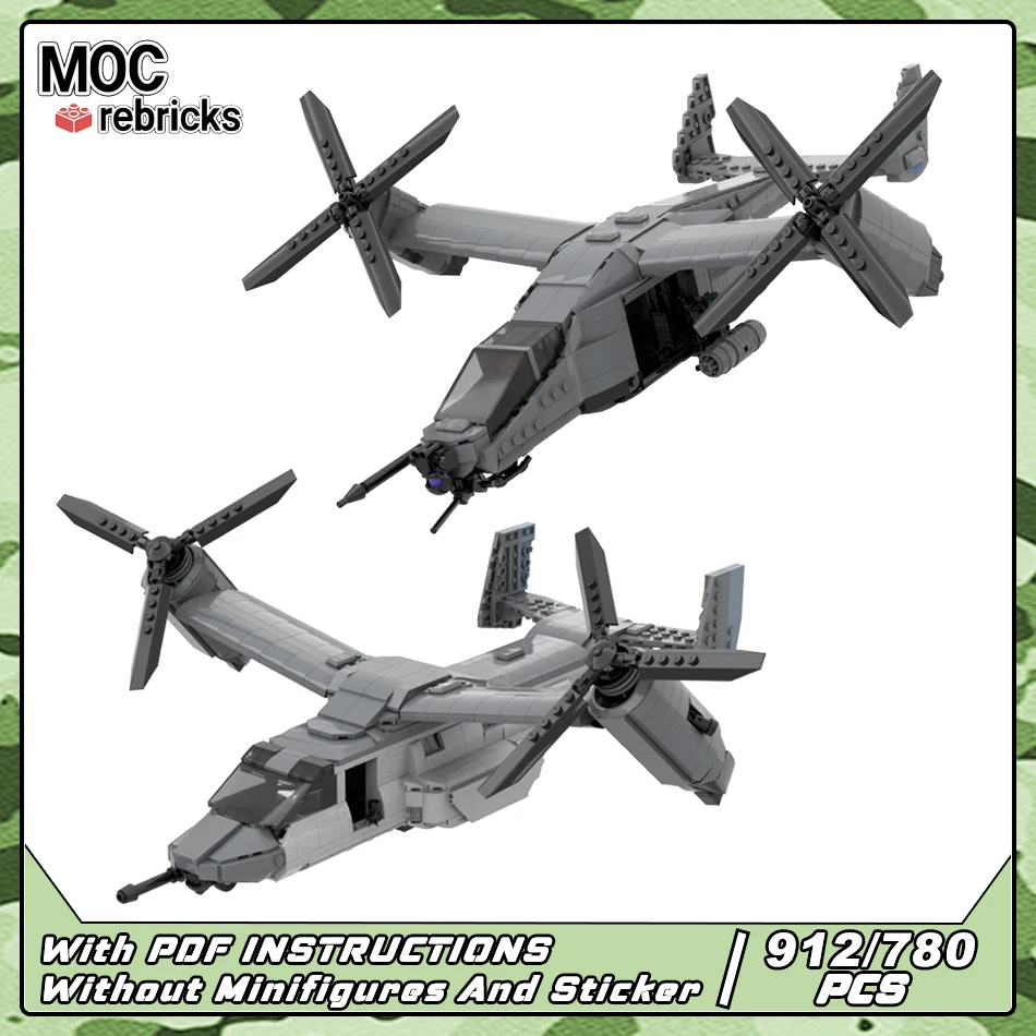 

MOC военная серия MV-23/MV-79 модель строительные блоки набор летающих деталей детские технологии кирпичи игрушки подарки