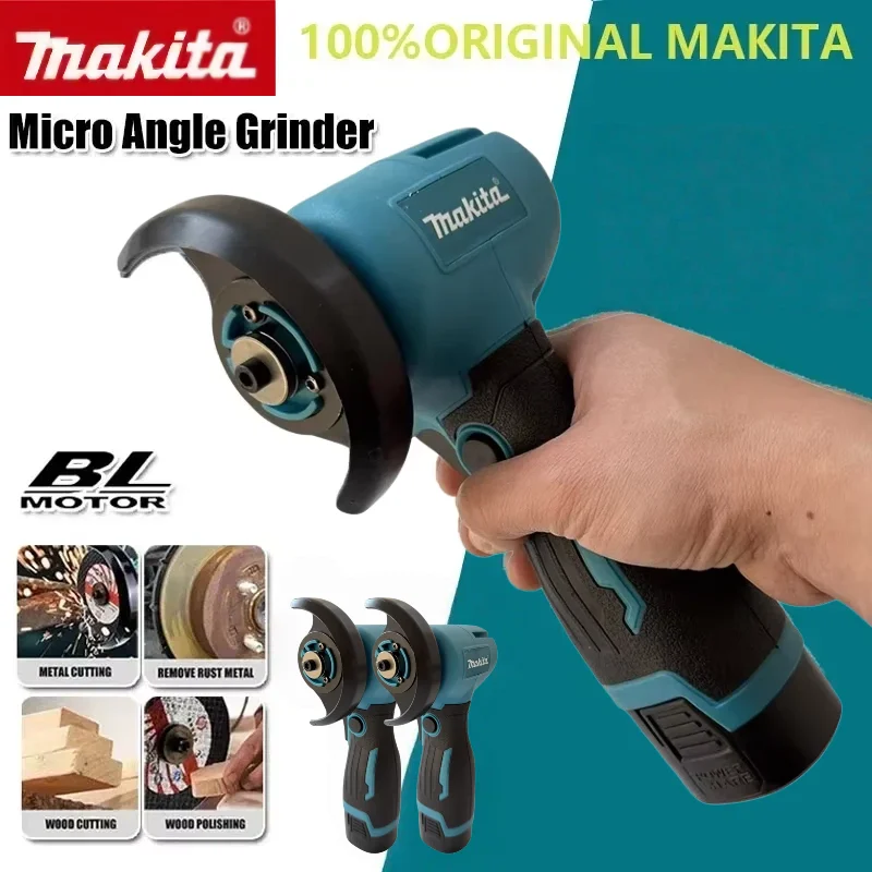 

Аккумуляторная угловая шлифмашина Makita 12В для дома и дачи: портативная, компактная, для резки металла и дерева, электроинструмент для полировки и обрезки