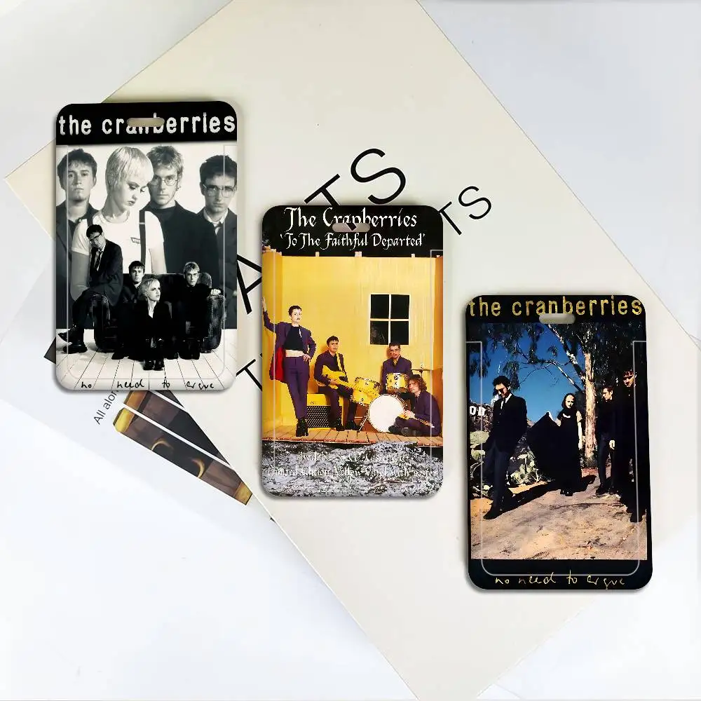 

The-Cranberries Band 1 Pcs Sliding ID Badge Holder with Clear Window ID Card Protector for Office School Staff Student