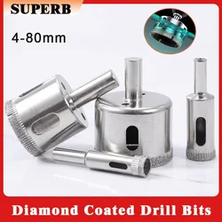 1Pc 4-80mm Glass Hole Saw Diamond Coated Drill Bits Drilling Crown for Tile Marble Ceramic Power Marble And Ceramic Opening Tool