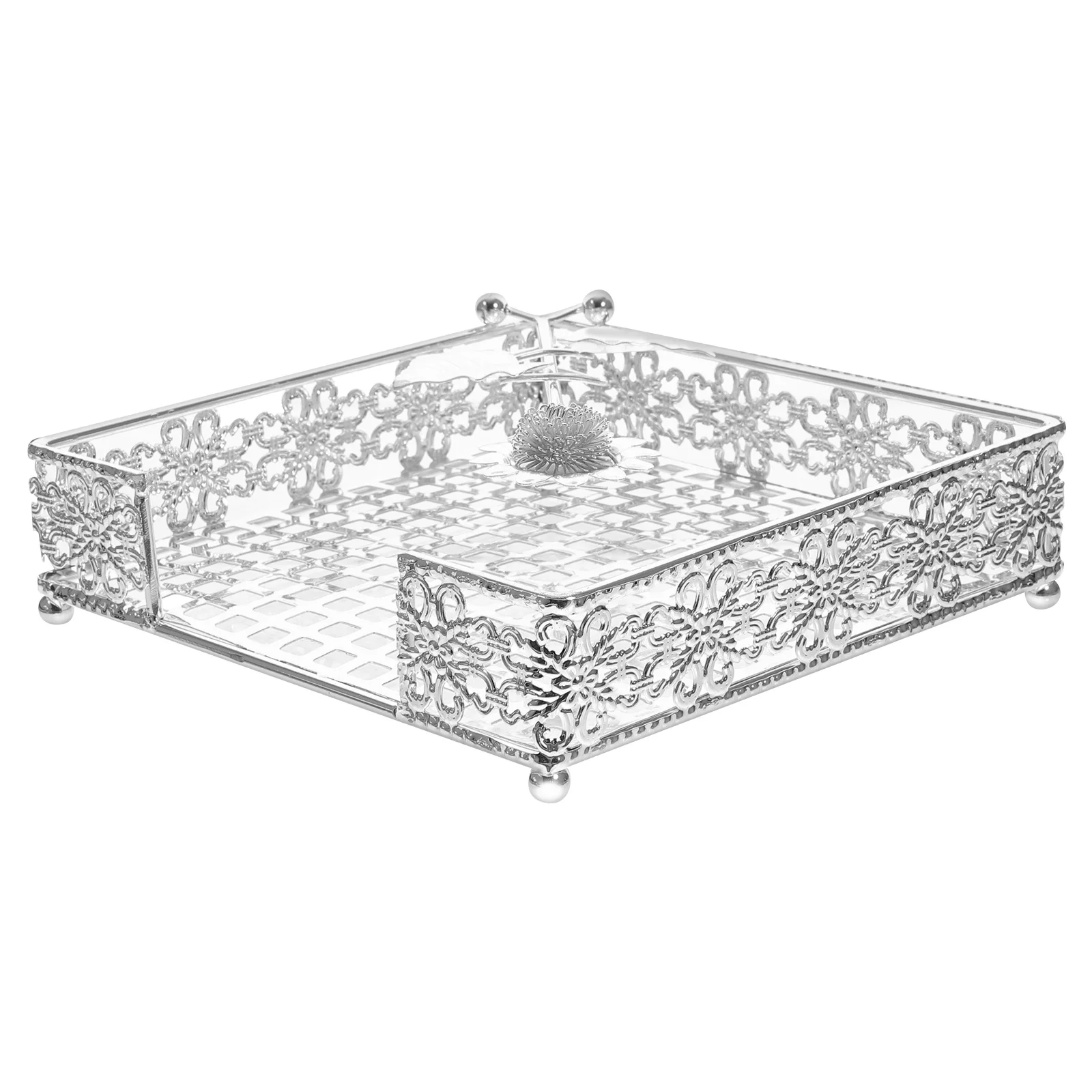 

Napkin Holder Iron Vintage European Style Decorative Table Countertop Stand For Kitchen Bathroom Restaurant Party Serviette