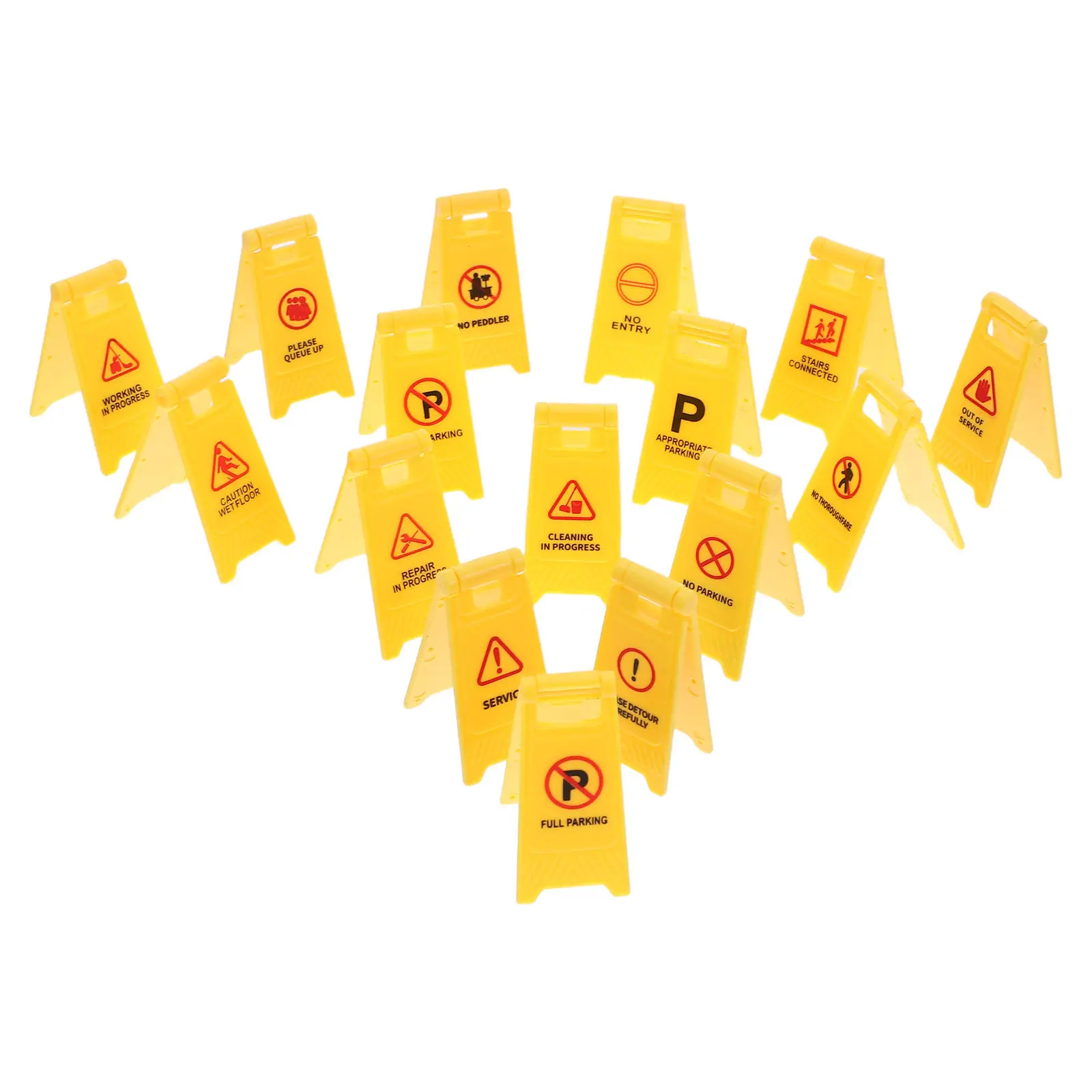 16pcs Traffic Education Toys: Mini Plastic Road Signs Set For Kids Pretend Play Simulation Game Durable Outdoor Indoor Learning