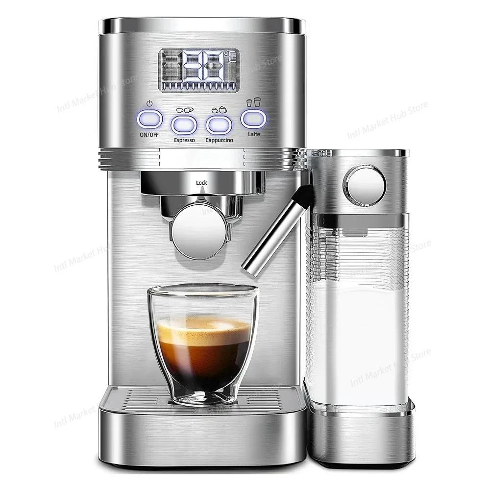 Cafelffe máquinas de café expresso totalmente automáticas, espuma de leite automática, café moído, aços inoxidáveis, cappuccino, cafeteria 20bar
