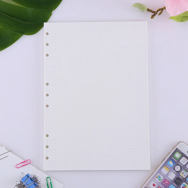 

135 Sheets Dotted A5 Loose Leaf Refill Paper Notebook Replacement Papers Notebook Filler Core Papers for School Store Journals (