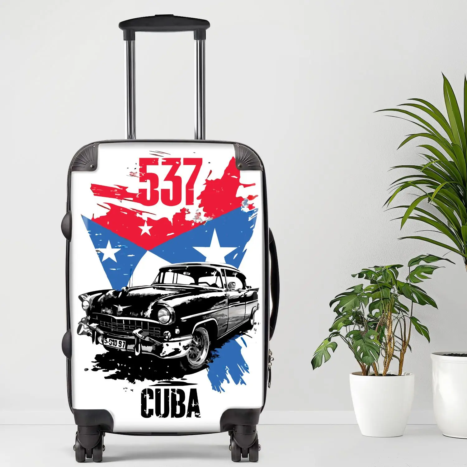 

537 Cuba Luggage20/24/28 Inch Luggage, Carry-On, Custom Luggage, Luggage Set, Suitcase, Travel, Vacation, Cabin Suitcase, Custom