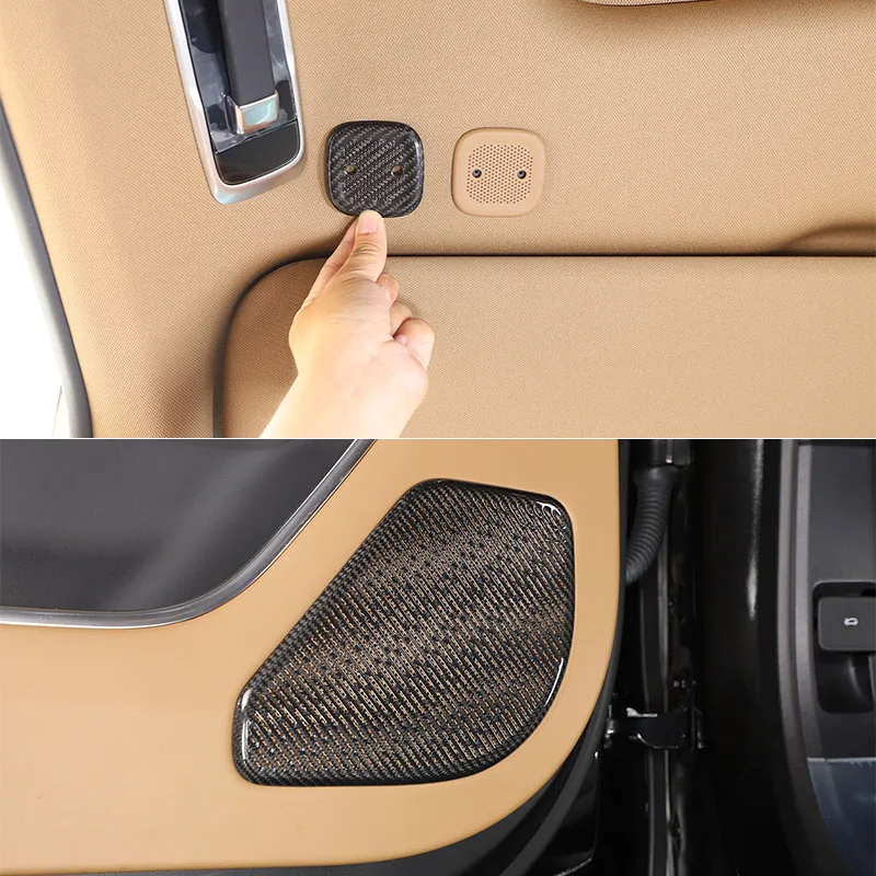 ألياف الكربون الحقيقية لاند روفر رينج روفر فوغ L460 2023-2025 باب السيارة القرن سقف القرن غطاء الإطار الزخرفية الملحقات