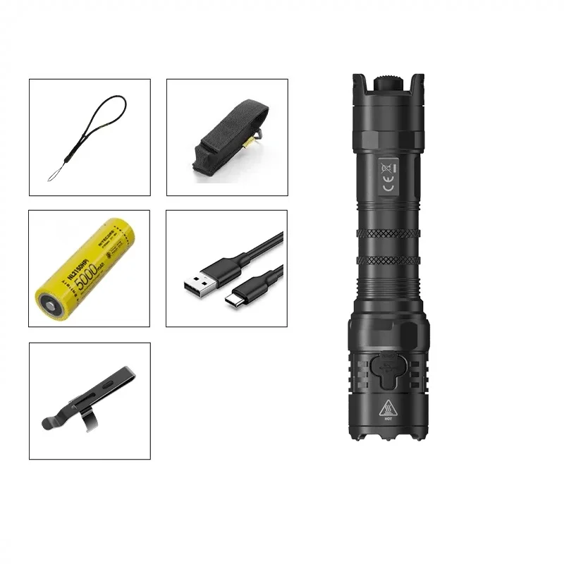 NITECORE P23i 3000 Lumens i-Generation Long Range Rechargeable Tactical Flashlight with 5000mAh High-capacity Battery