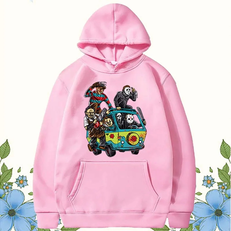 

New Halloween Horror Movie Graphic Hoodies Women Men Pullover Sweatshirt Unisex Long Sleeve Harajuku Leisure Tops