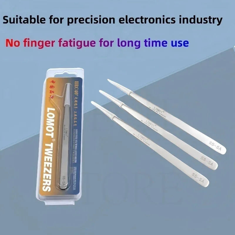 Non-Magnetic Stainless Steel Short Pointed SS-SA Long Pointed Repair Clip  Super Precision High Exatitude Exceed Hard Tweezers