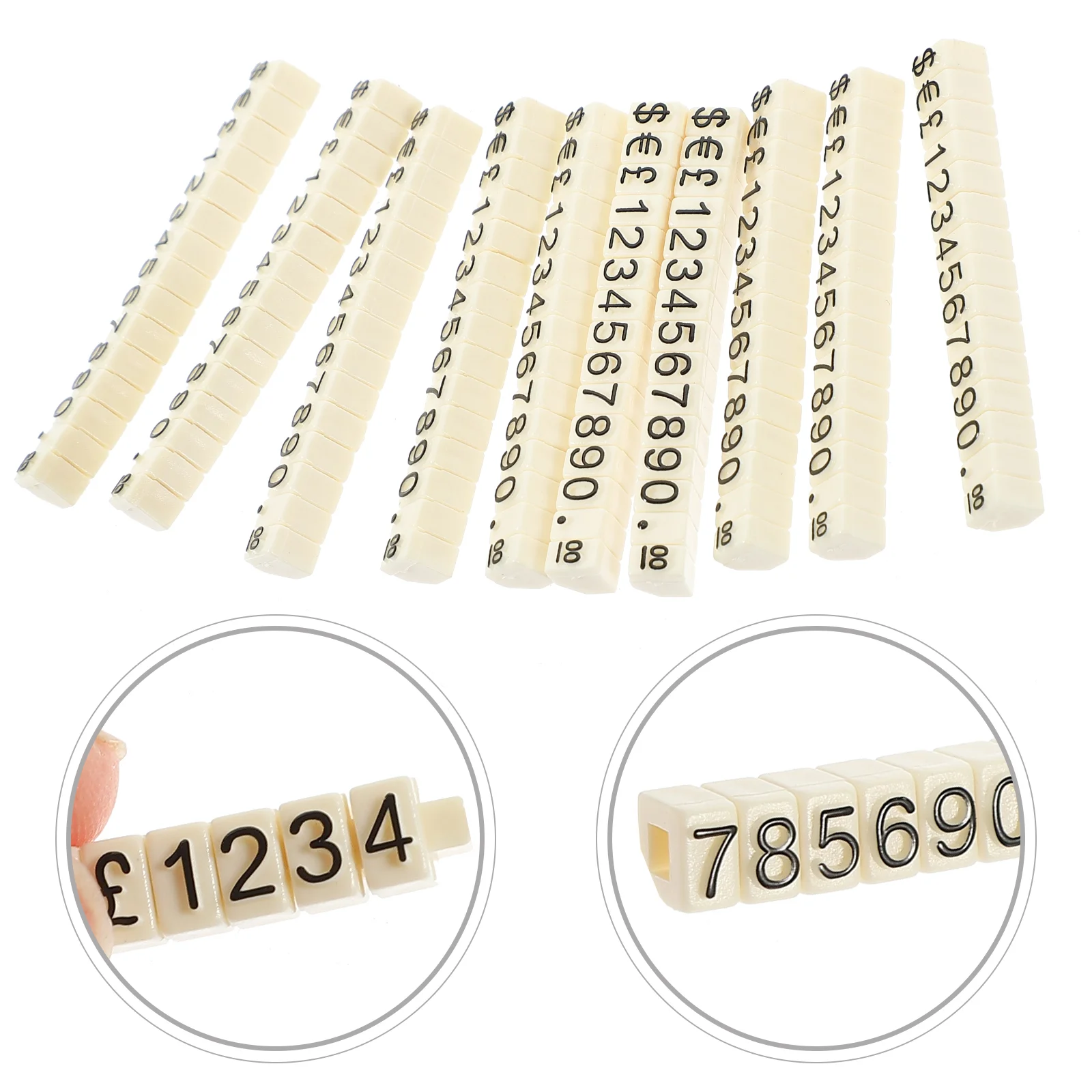 20 Pcs Display Cube White Large Price Tag Jewelry Tags for Pricing Signage Retail