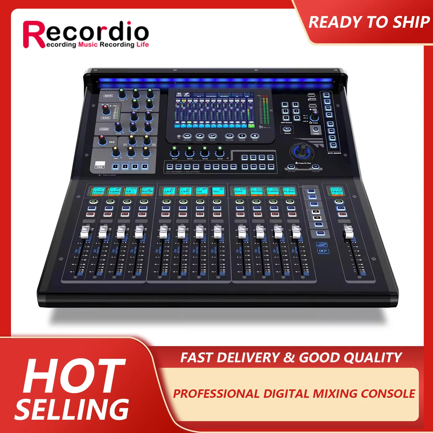 GAX-TQ22 Professional Mixing Console 16 Line 4 MTRX PA sound system DJ Digital Audio Console Mixer