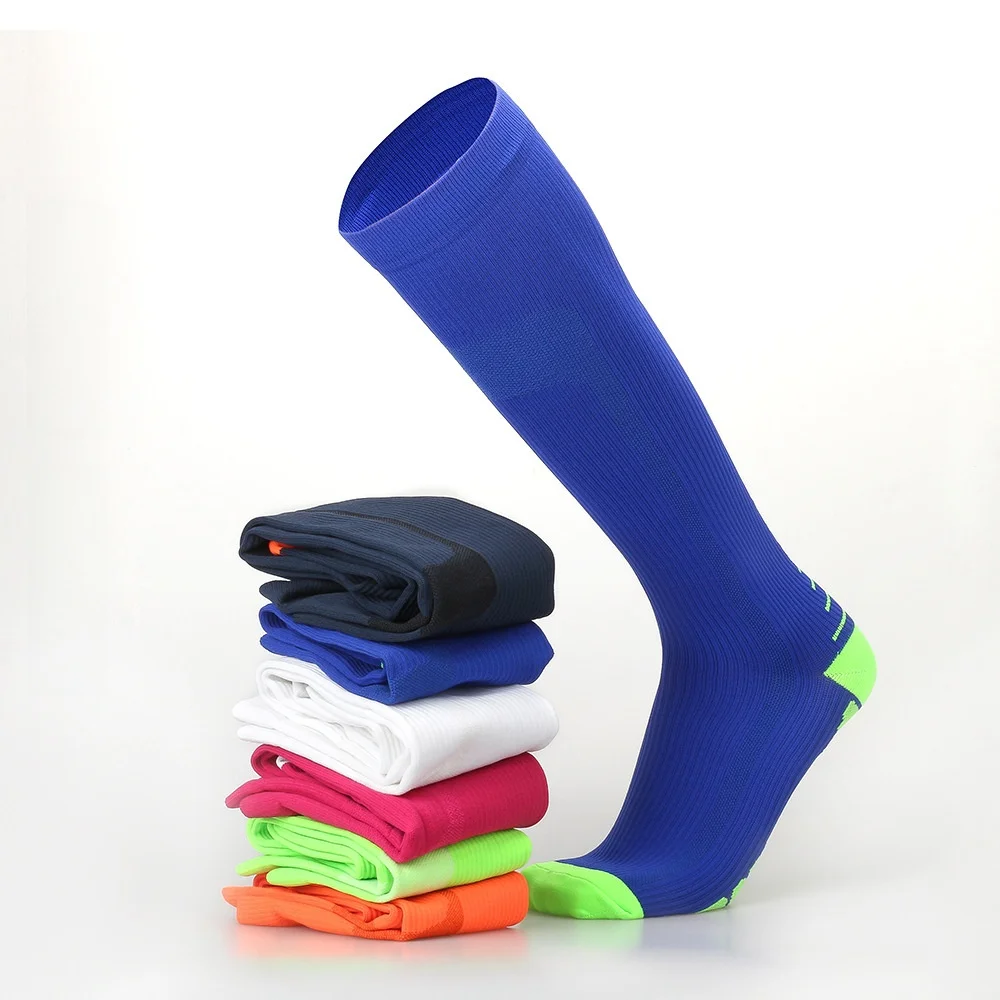 

Cross-Border adient Color Spor Elastic Sos Long Tube Leg Prure Sos Knitted Fabric Striped Pattern ex Summer