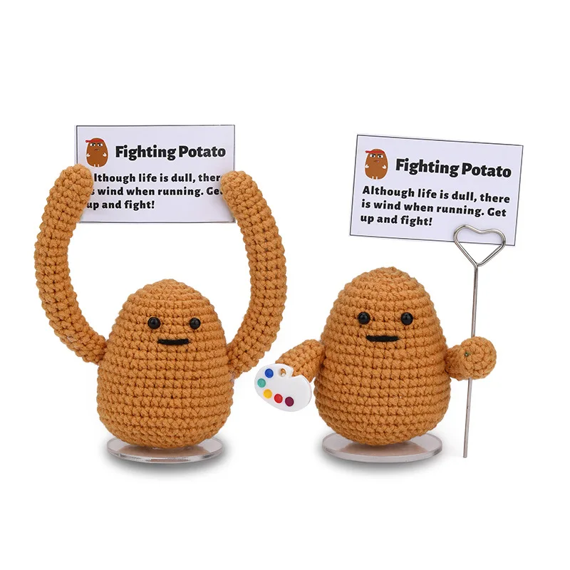 

1Set Potato Crochet Kit For Beginners With Video Tutorial Cotton Knitting Yarn Thread Needles For Adult Kids Teenagers DIY Craft