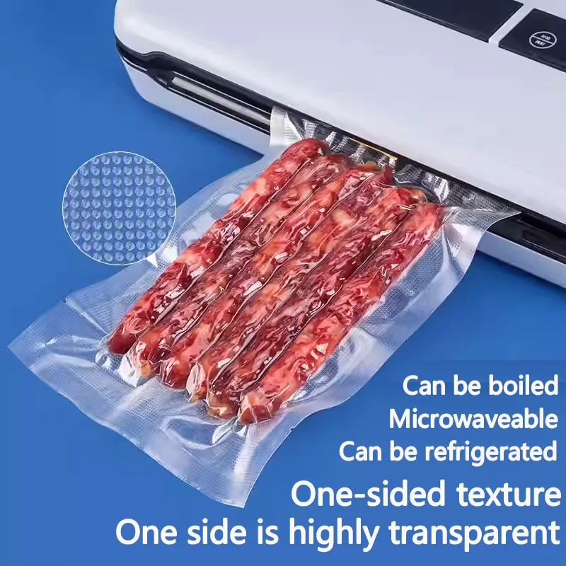 

Vacuum Food Bags for Home Use, Textured Fresh-Keeping, Net Suction, Zongzi Sealing, Transparent Plastic Packaging Bags with Mesh