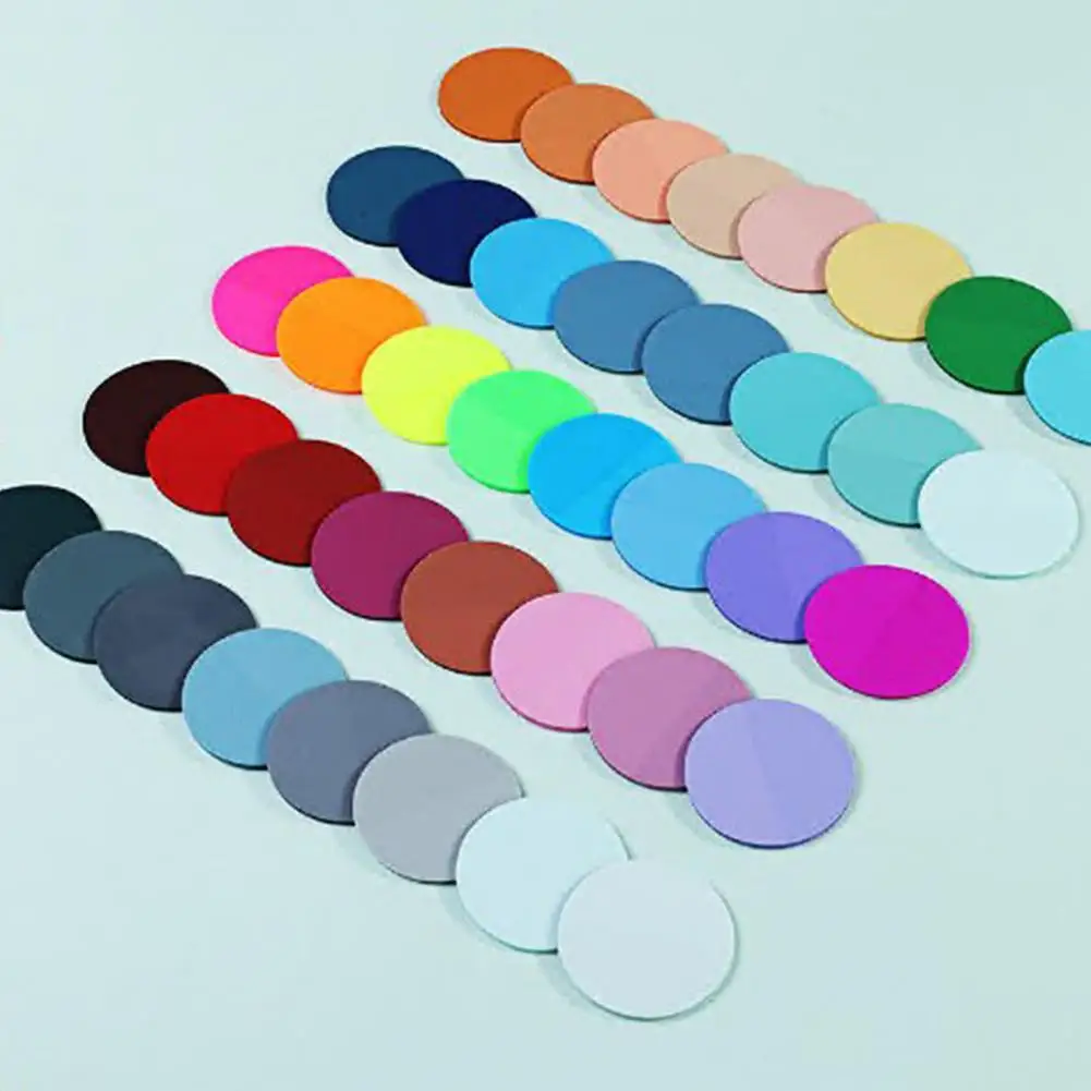 Notas pegajosas transparentes, Notas pegajosas adesivas fortes, Almofadas de notas pegajosas translúcidas impermeáveis, Escrita suave, Redonda para escritório