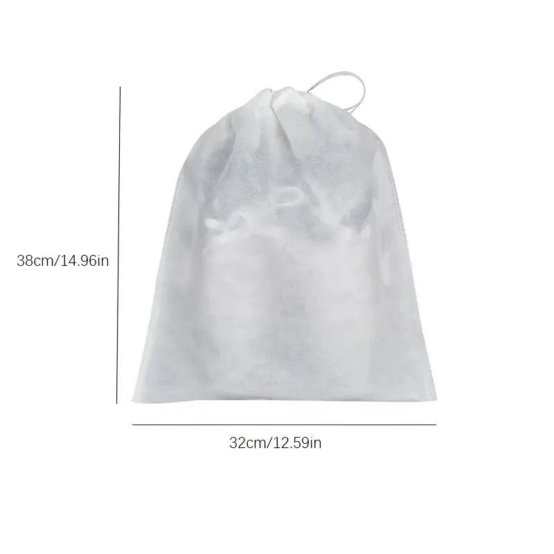 5/10/20PCS Shoe Storage Bag White Home Travel Non-woven Fabric Drawstring Anti Yellow Dustproof Drying Portable Shoe Storage Bag