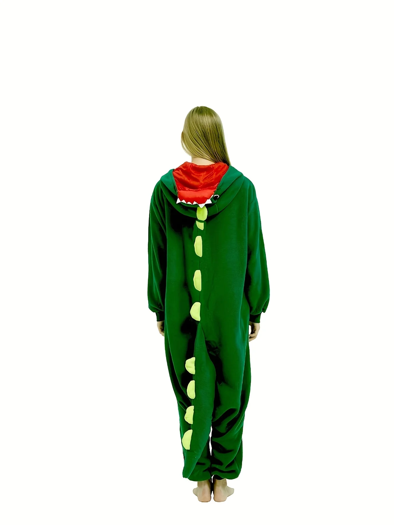 Mono de pijama de dinosaurio de dibujos animados de Navidad, ropa de dormir de una pieza con botón, novedad y comodidad, disfraces de fiesta