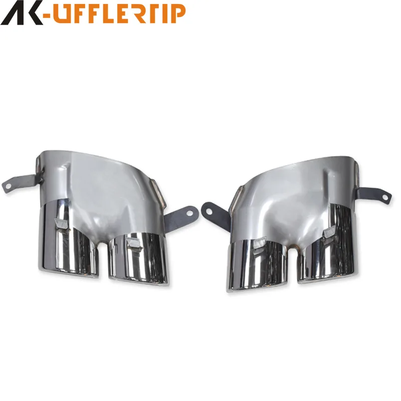 Suitable for 16 to 18 Audi A6A7 tail nozzle modified exhaust pipe S6S7 four-outlet round mouth tail throat welding-free