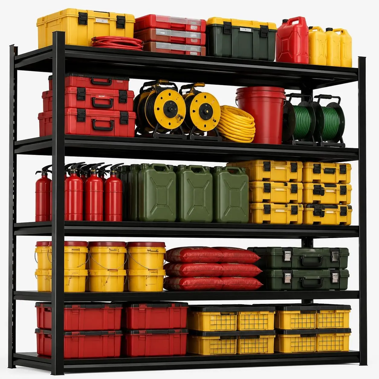 Garage Shelving,Heavy Duty Shelving with Double-Layer Columns 55H×40W×18D