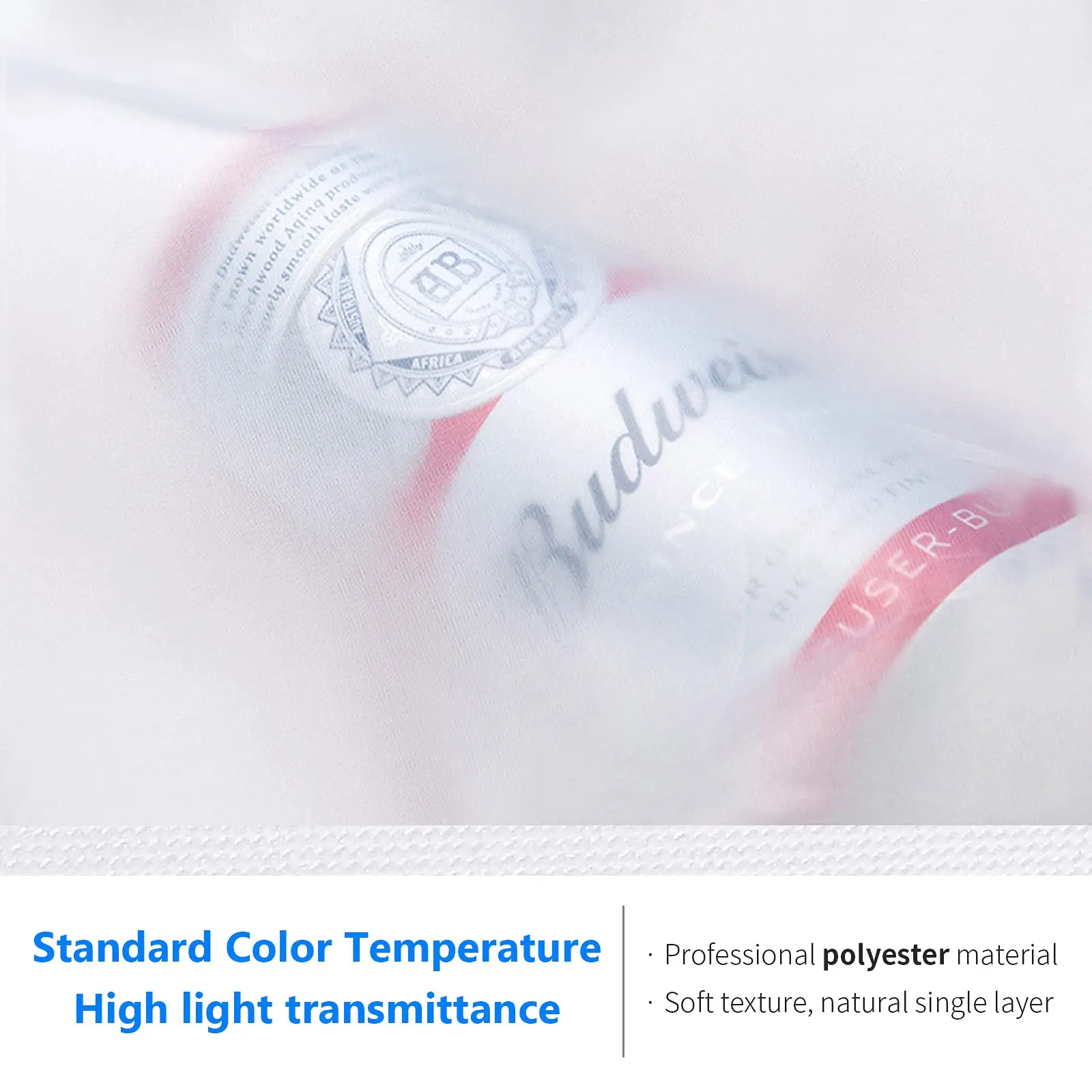 Neewer 1 jard poliestrowej białej bezszwowej tkaniny dyfuzyjnej do fotografii Softbox Light Tent i modfikatora światła oświetleniowego — zdjęcie produktu 3