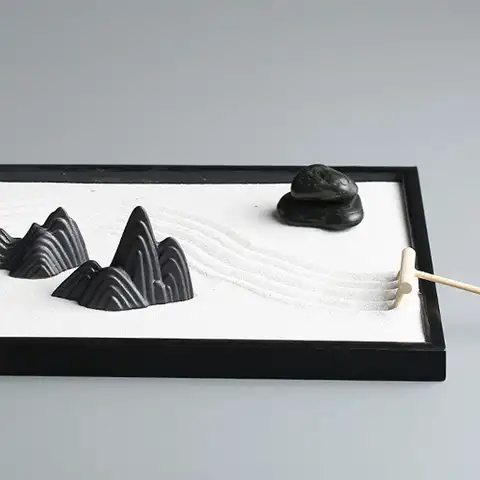 2Sets Mini Sand Rakes Set for Zen Garden Meditation Sand Table Desktop Relaxation Micro Landscape Decorations Sandbox