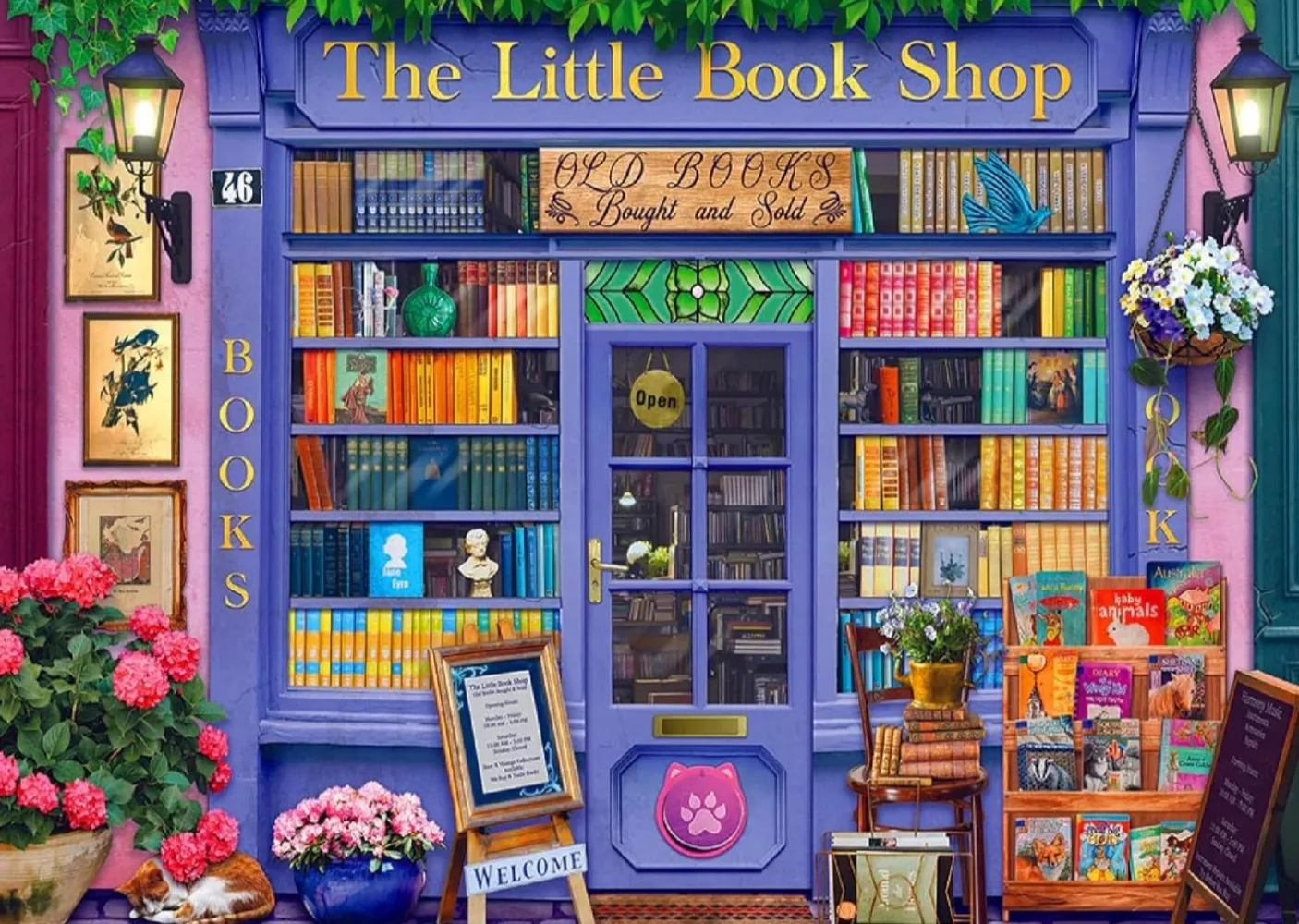 

Adult Jigsaw Puzzle The Little Book Shop 1000/500/300/120 Pieces Landscape Puzzle Birthday Gift Room Decor Entertainment Toy