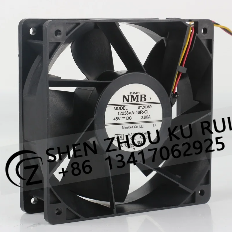 New NMB 12038 DC48V 0.90A AC EC 12CM welding machine large air volume 120X120X38MM 3-wire 12038VA-48R-GL cooling fan