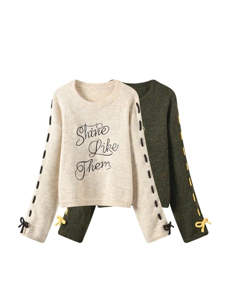 

plus Size Women's round Ne Long Sve Sweater Faionable Design Casual Top for Autumn Winter Season Polyester Fiber