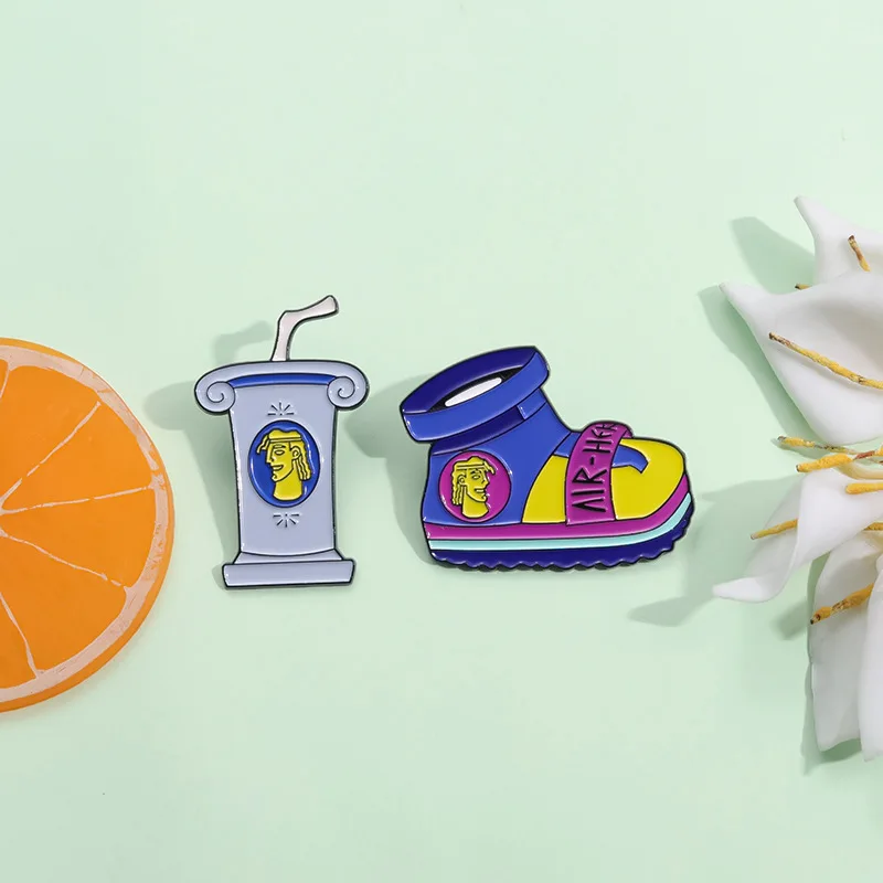 Cartoon Hercules Shoe Enamel Pin Animated Movies Metal Lapel Backpack Badges Decorative Jewelry Gift For Kids Friends ﻿