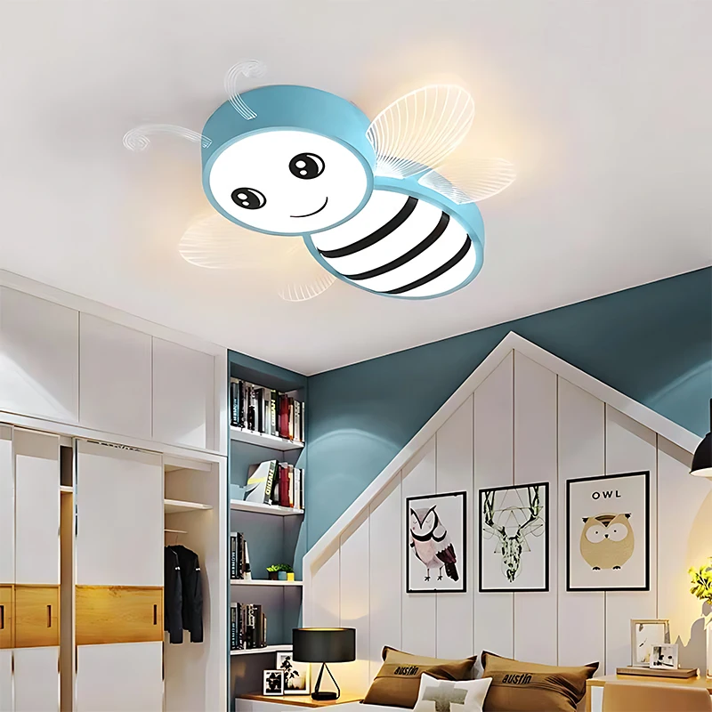 Princess Room Rainbow Cloud Bedroom Light Simple Modern Cartoon Light Boys And Girls Children's Room Bee Ceiling Light