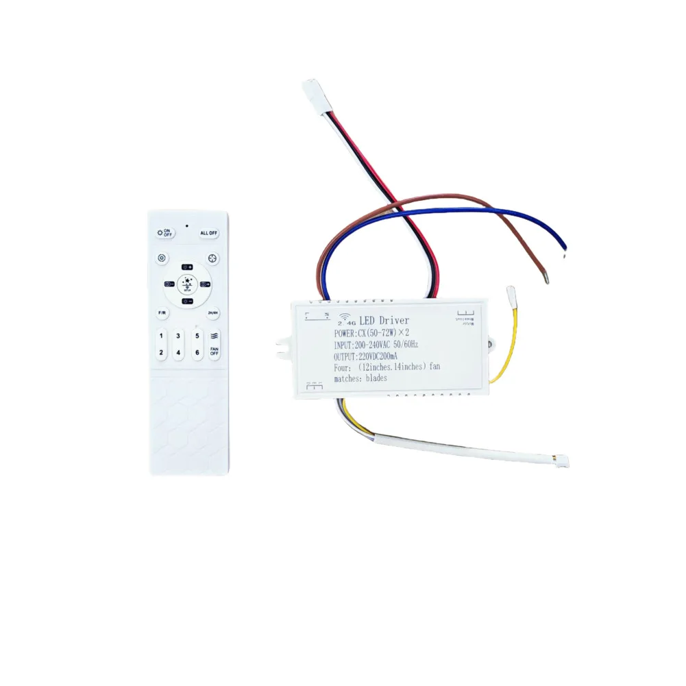 6 DC Inverter Oscillating Fan Light Remote Control With Stepless Dimming Driver For Ceiling Fan For Lighting System Accessories