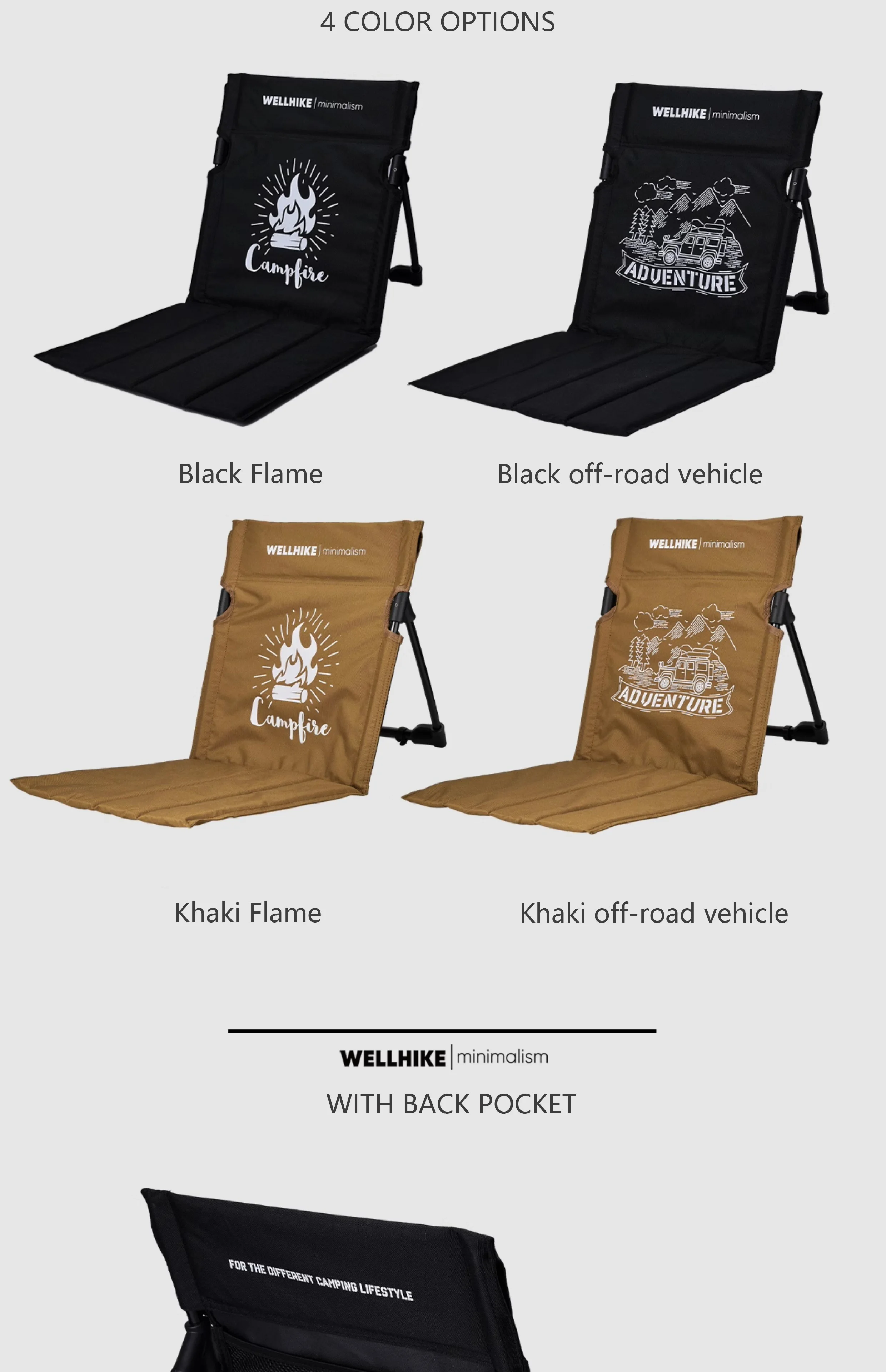Custom Compact Lightweight Foldable Legless Chair Portable Beach Mat Outdoor Camping Folding Floor Beach Chair image 2