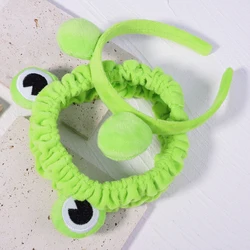 Funny Frog Makeup Headband Wide-brimmed Elastic Hairbands Cute Girls Hair Bands Women Hair Accessories Girls Hairband