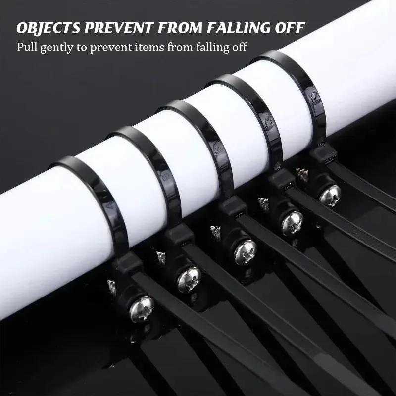 Adjustable Nylon Cable Ties With Hole Multipurpose Heavy Duty Self-locking Wire Cord Ties Organizer Straps DIY Fastening Loop