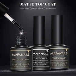 1bottle Matte Gel Top Coat - 8.5ML No Wipe Matte Top Coat UV Soak Off Nail Lamp Polish Finish Long Lasting Matte Nail Gel Polish