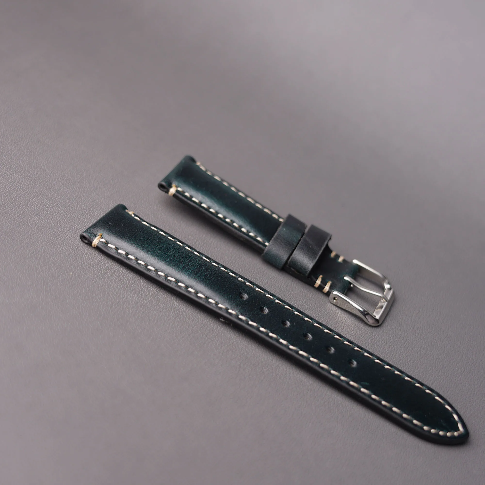 

Carlywet 20 мм винтажный синий ремешок для часов из натуральной кожи — совместим с Seiko, Fossil, Timex, Citizen