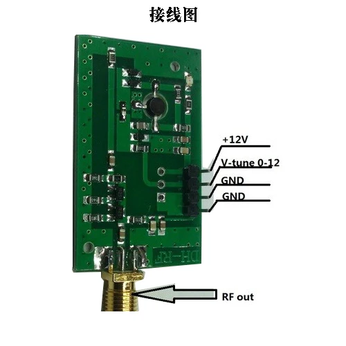 RF voltage controlled oscillator RF oscillator frequency source broadband VCO 515MHz --1150MHz