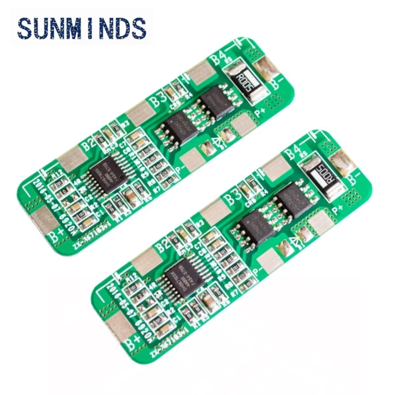 1pcs 4A-5A PCB BMS Protection Board for 4 Packs 18650 Li-ion lithium Battery Cell 4S