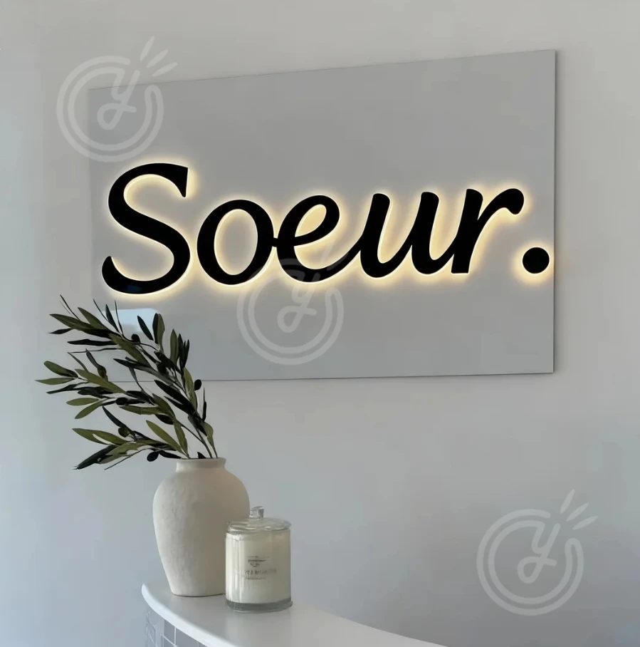 Custom Business Sign Letters 3D Salon LED Signboard Hangul Backlit Large Metal Aesthetic Illuminated Logo Advertising Clinic Lit
