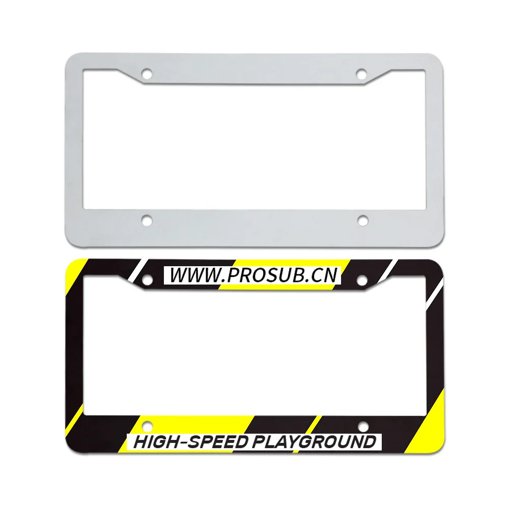 

Front and rear American flag car license plate frame black aluminum alloy frame for car number exterior protection