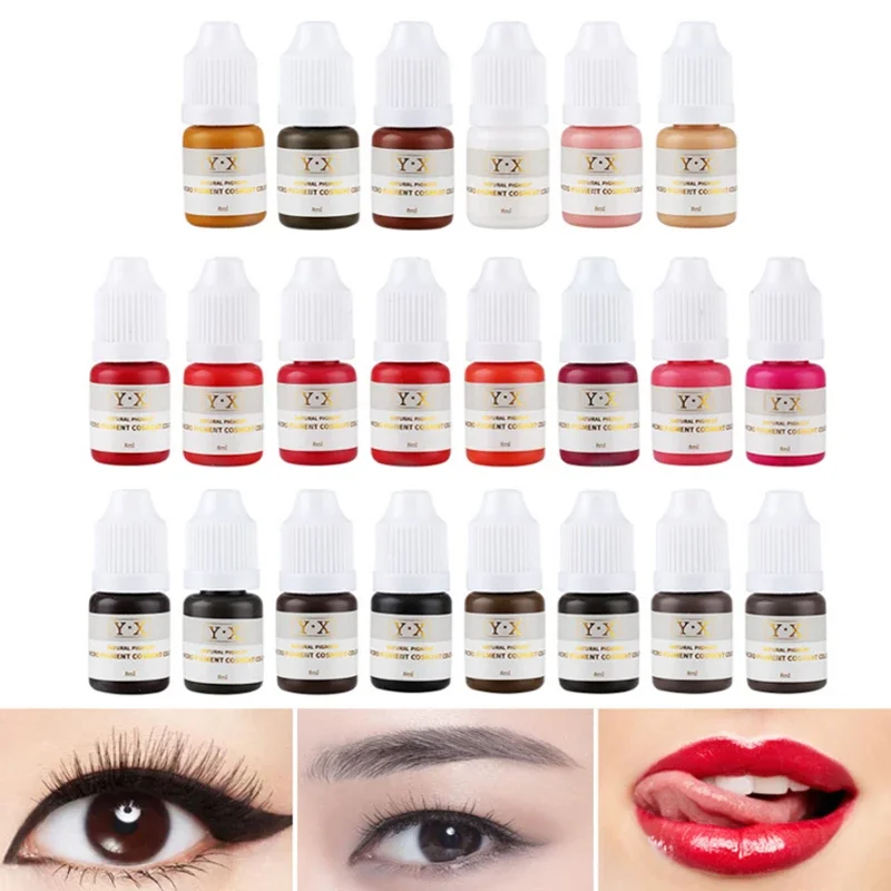 Semi Permanent Makeup Eyebrow Ink Lips Eye Line Tattoo Color Microblading Pigment Durable Emulsion Body Art Beauty Tool Supplies