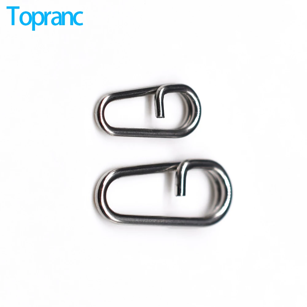 Topranc Edelstahl-Angelclips, Schnellverschluss-Karabiner für Köder, Haken und Angelausrüstung